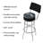 Swivel Upholstered Counter Stool with Metal Frame