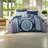 Boho Twin Bedding Set, Polyester Microfiber, Navy Medallion Design For Modern Bedrooms