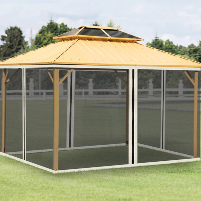 Patio Gazebo Sidewall Replacement Net, 10'X13', Cream, , Graceful Netting, 10' X 13', Cool