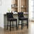 27.5'' Upholstered Bar Counter Stool with Solid Wood Frame(Set of 2)-79027221