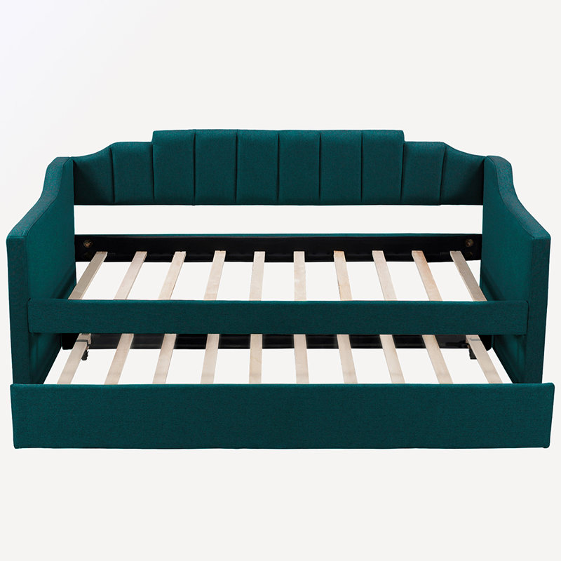 Lit plateforme simple tapissier Bexhill, Vert