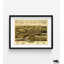 Henniker-New Hampshire, 1889, Henniker NH, affiche de carte Old Henniker, impression historique de NH State, affiche de l'histoire des États-Unis