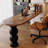 Brown Half-circle Solid Wood writing desk-118614631