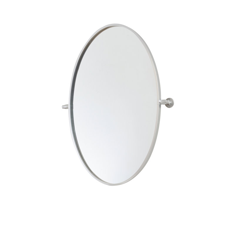Miroir mural en métal, 21 po x 32 po, Argent