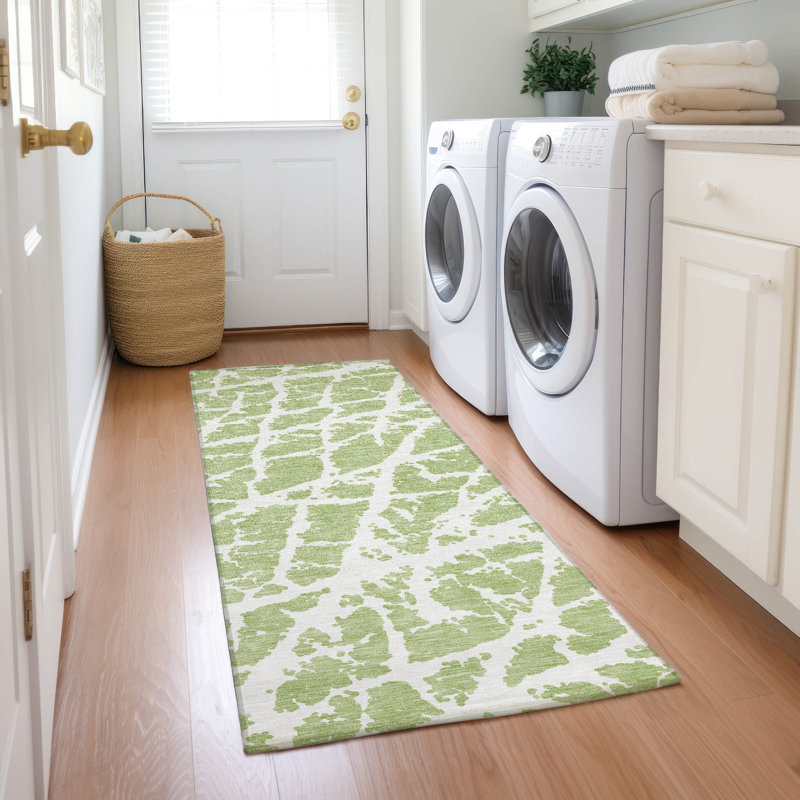 Kyrie Washable Abstract Indoor / Outdoor Rug, Runner 2'3" x 7'6"