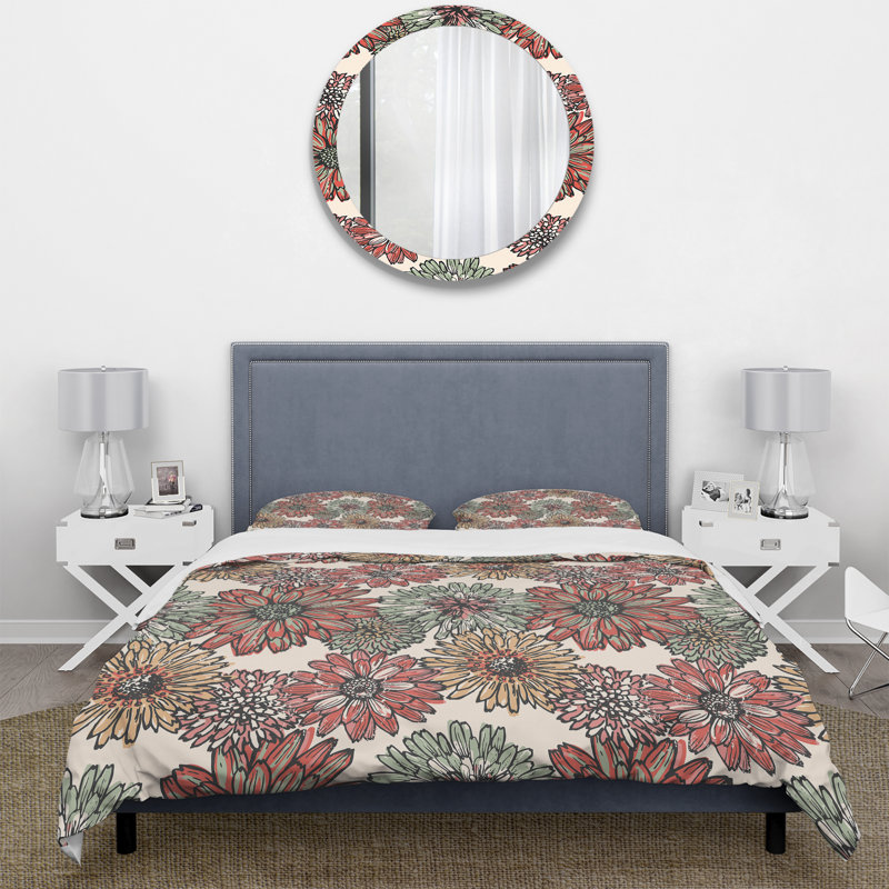 Promila Red Microfiber Duvet Cover Set, King Duvet Cover + 2 King Shams
