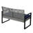 Outdoor 4 - Piece Furniture Featuring Gray , Blue Cushions And Wood Table, American Design, For Lawn Garden Patio With Sectional Balcony Porch