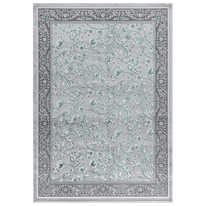 Marco Emerlad Traditional Floral Area Rug – Luxury Living Room, Bedroom & Hallway Carpet – Classic Oriental Pattern Floor Mat