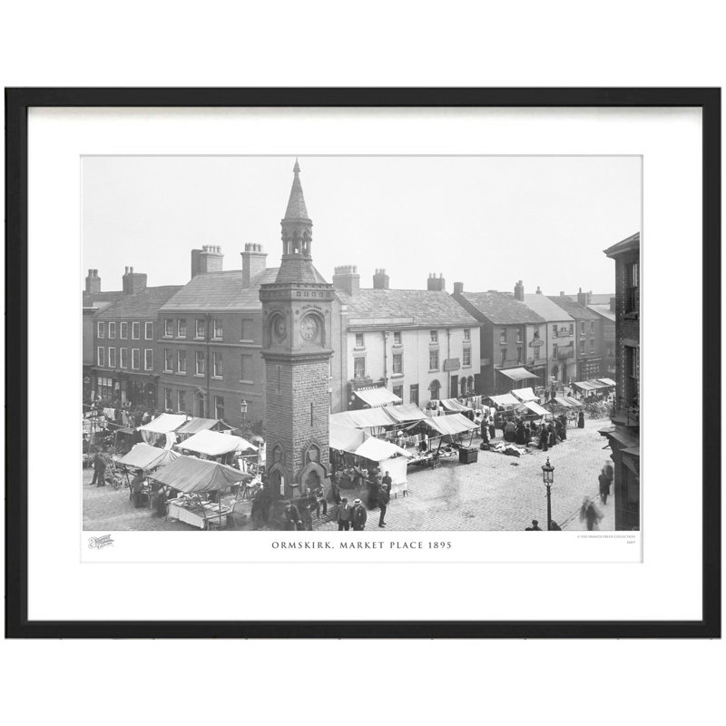 Ormskirk, Market Place 1895 - Single Picture Frame Print, 40cm H x 50cm W x 2.3cm D