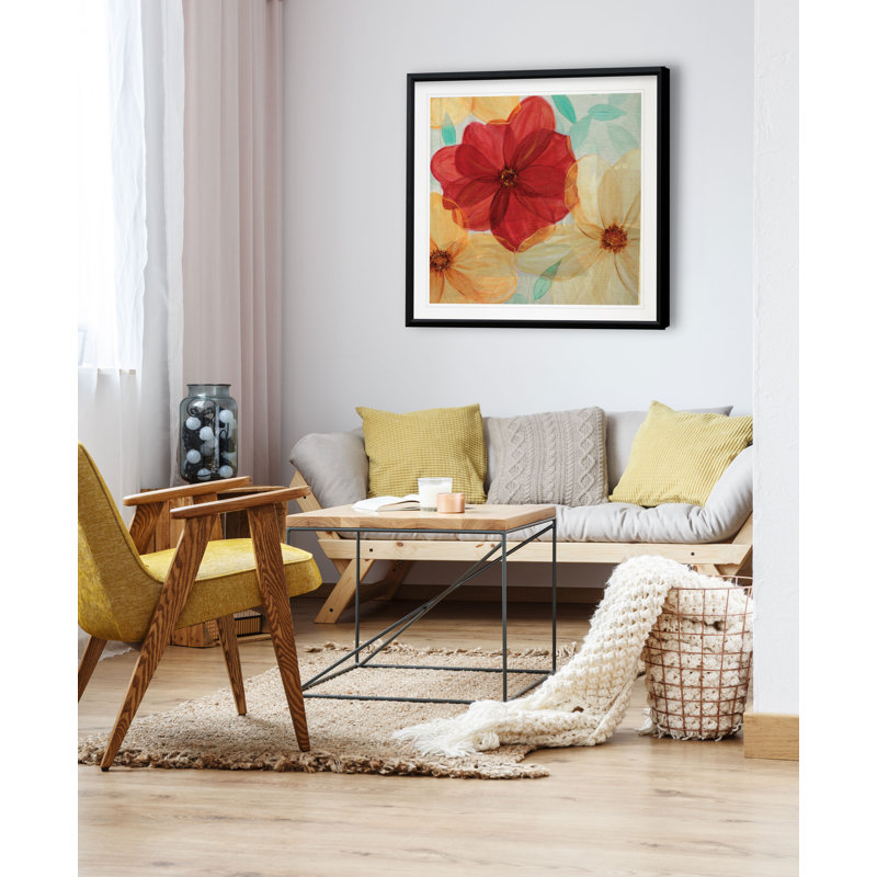 Flash of Spring I - Imprimé, H 17,5 po x l 17,5 po x P 1,5 po, Cadre plastique noir