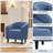 27”Wide Upholstered Solid Wood Barrel Accent Club Chair-1258697767