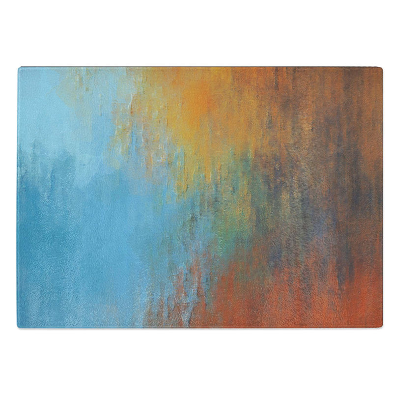 Glass For A Sunrise in Abstract Chopping Board, 28.5 cm W x 20 cm L
