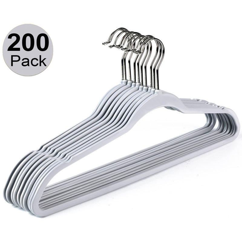 Cintre standard en plastique antidérapant Laperle, Gris