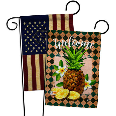 Drapeau de jardin à 2 côtés en polyester 18 x 13 po