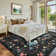 Washable Rugs for Bedroom Ultra-Soft Floral Peacock Floor Mats, Stain-Resistant Farmhouse Indoor Carpet with Non-Slip Backing, Foldable Thin Accent Rug for Living Room, Nursery