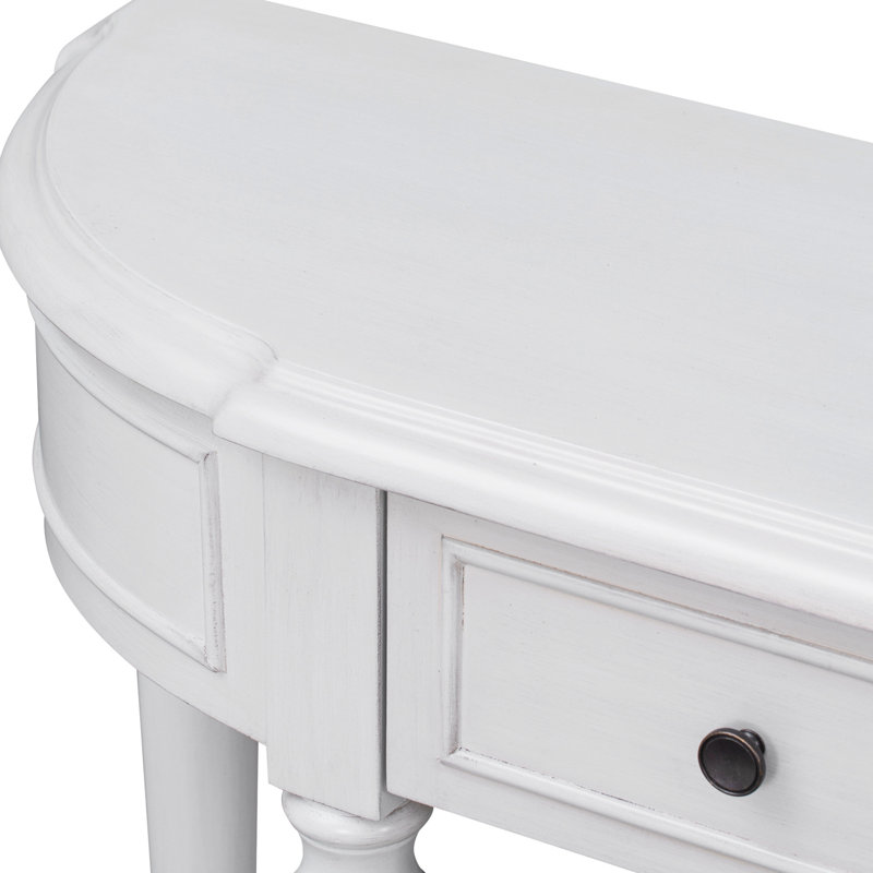 Console en bois massif 33,52 po Brence, Gris délavé, Gris délavé