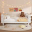 Grand lit plateforme en bois, grand lit en bois à profil bas avec rails pour filles et garçons-686127480
