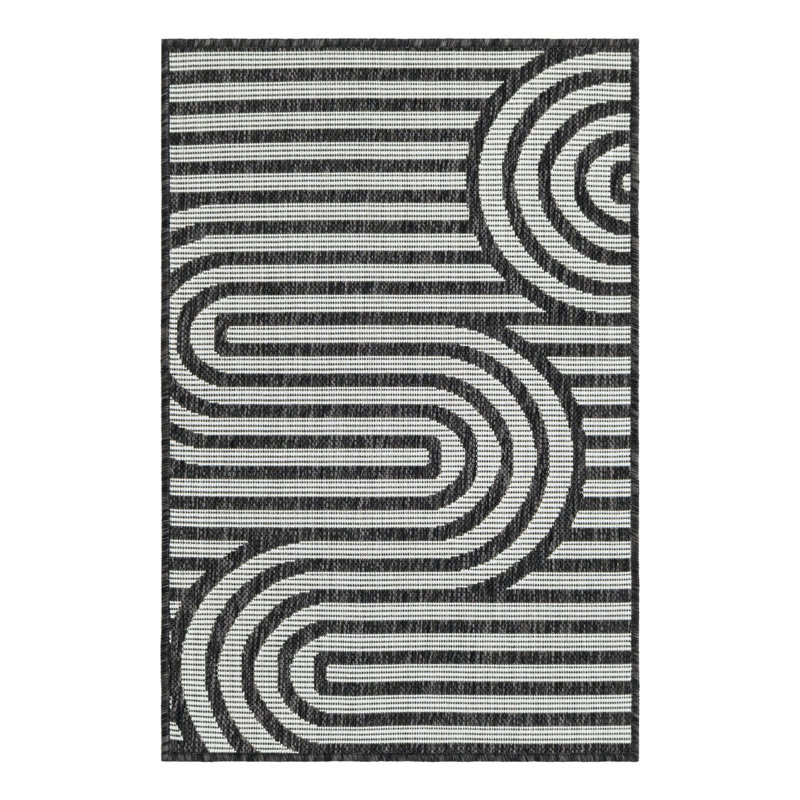 Tapis intérieur / extérieur d'extérieur moderne, Rectangle 2 pi x 3 pi 1 po
