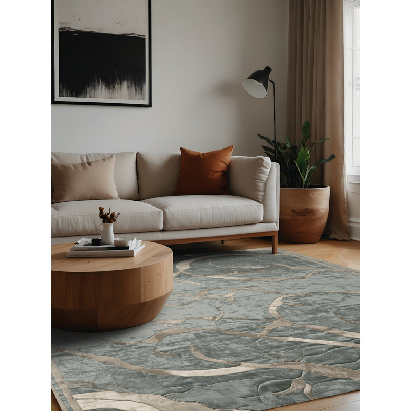 Tapis brun lavable à la machine, Carré 4 pi
