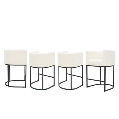 26" Upholstered Barrel Counter Stool