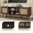 TV Stand For 55/65/70 Inch TV, Boho 59" Entertainment Center With Storage, Modern Mid Century Media Console With Rattan Doors And Adjustable Shelf, Wood TV Stand For Living Room-1736728840-1734055725