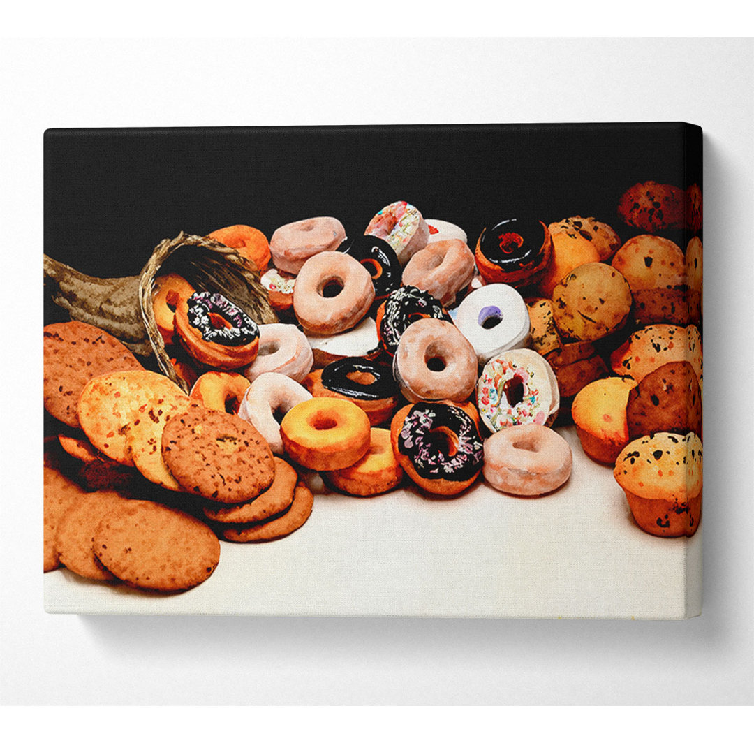 Donuts und Kekse - Kunstdrucke auf Leinwand