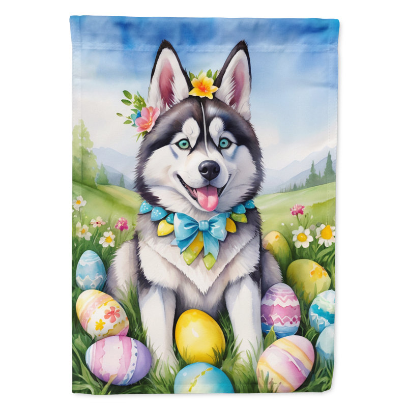 Easter Egg Hunt Double Sided 40'' H x 28'' W Polyester Easter House Flag