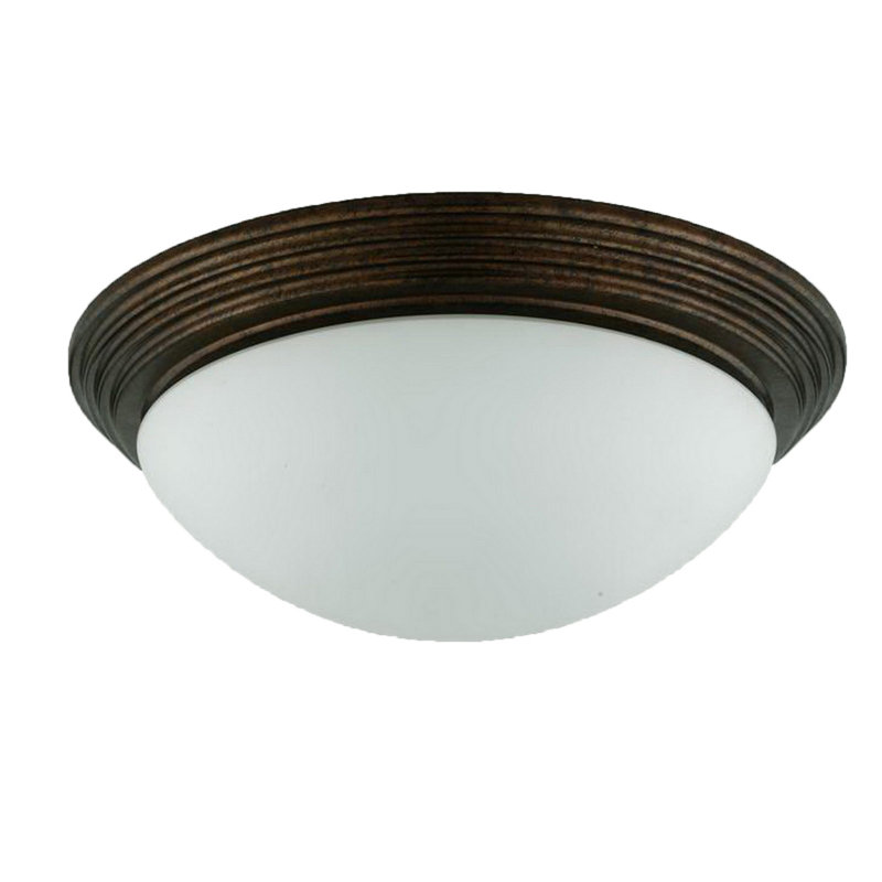 Guadalupe Acrylic Flush Mount, White, 4.5" H x 14" W x 14" D