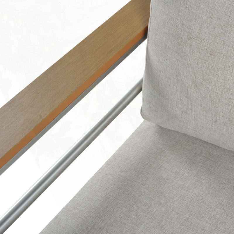 Fauteuil club d'extérieur en aluminium