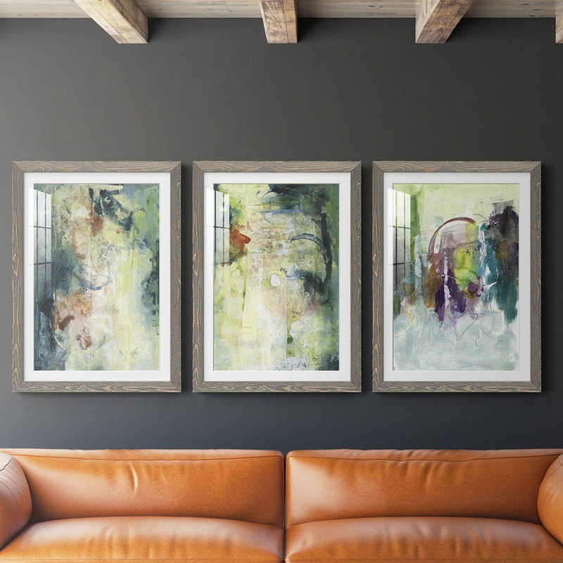 Nature's Elements I - Ensemble de 3 cadres photo, Gris, H 37,5 po x l 82,5 po x P 1,5 po