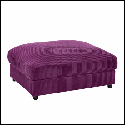 Repose-pieds rembourré en velours côtelé avec rangement caché, parfait pour les espaces de vie modernes et fonctionnels