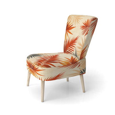 Chaise rembourrée Palm Trees - Chaise d'appoint en terre cuite Palm Vibes III