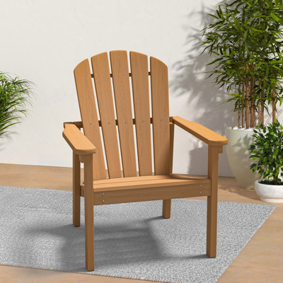 Chaise Adirondack empilable en PEHD - Siège d'extérieur résistant aux intempéries pour patio, pelouse ou foyer