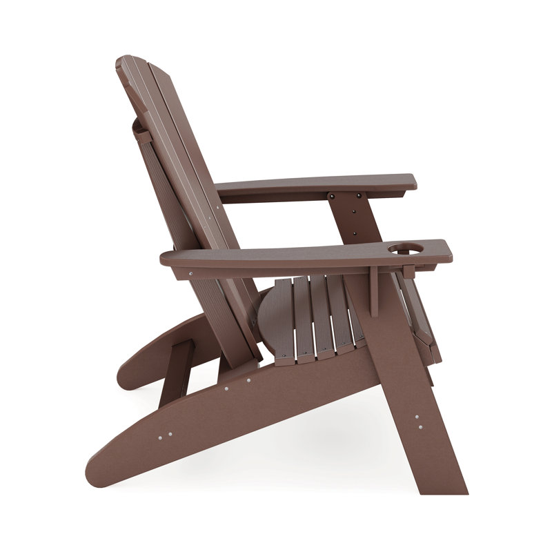 Adirondack Chair – Sturdy HDPE Poly Lumber For Poolside, Patio, And Garden Relaxation, Brown