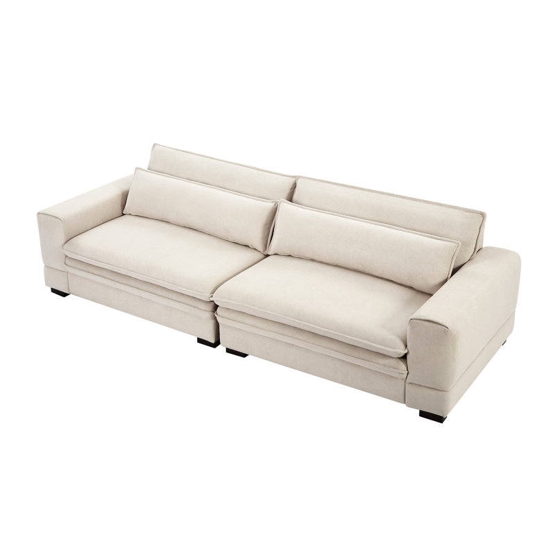 Revêtement pour chambre à coucher, appartement - Revêtement de style moderne Mid-Century beige avec cadre renforcé