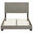Efram Taupe Upholstered Full Panel Bed
