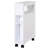 Space-saving Rolling Mdf Cabinet For Bathroom Storage - Sleek White Finish