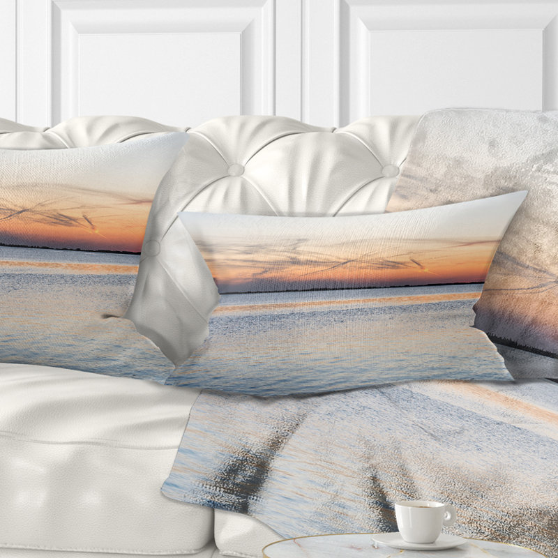 Landscape River in Front - Beaches Printed Throw Pillow