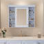 Armoire de rangement murale de salle de bain 35 po x 28 po avec porte miroir-2126650144