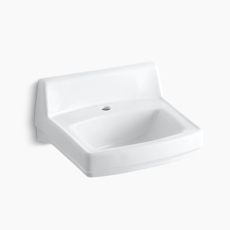 Lavabo de salle de bain mural en céramique avec trop-plein 21 po Greenwich ™