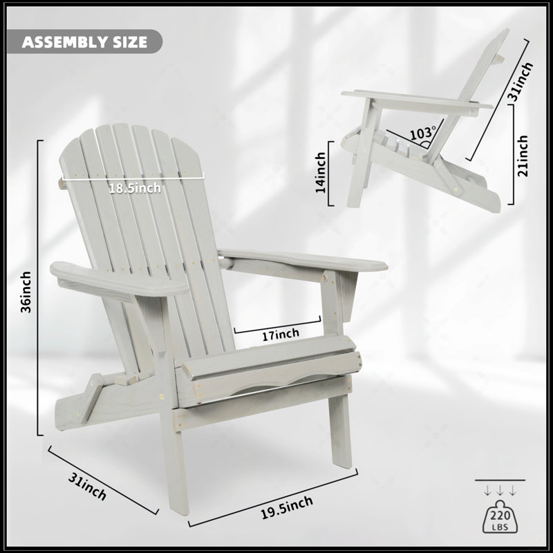 Chaise longue en bois, Gris