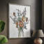 Aquarelle arrangement floral II, reproduction encadrée - bois massif-803073336