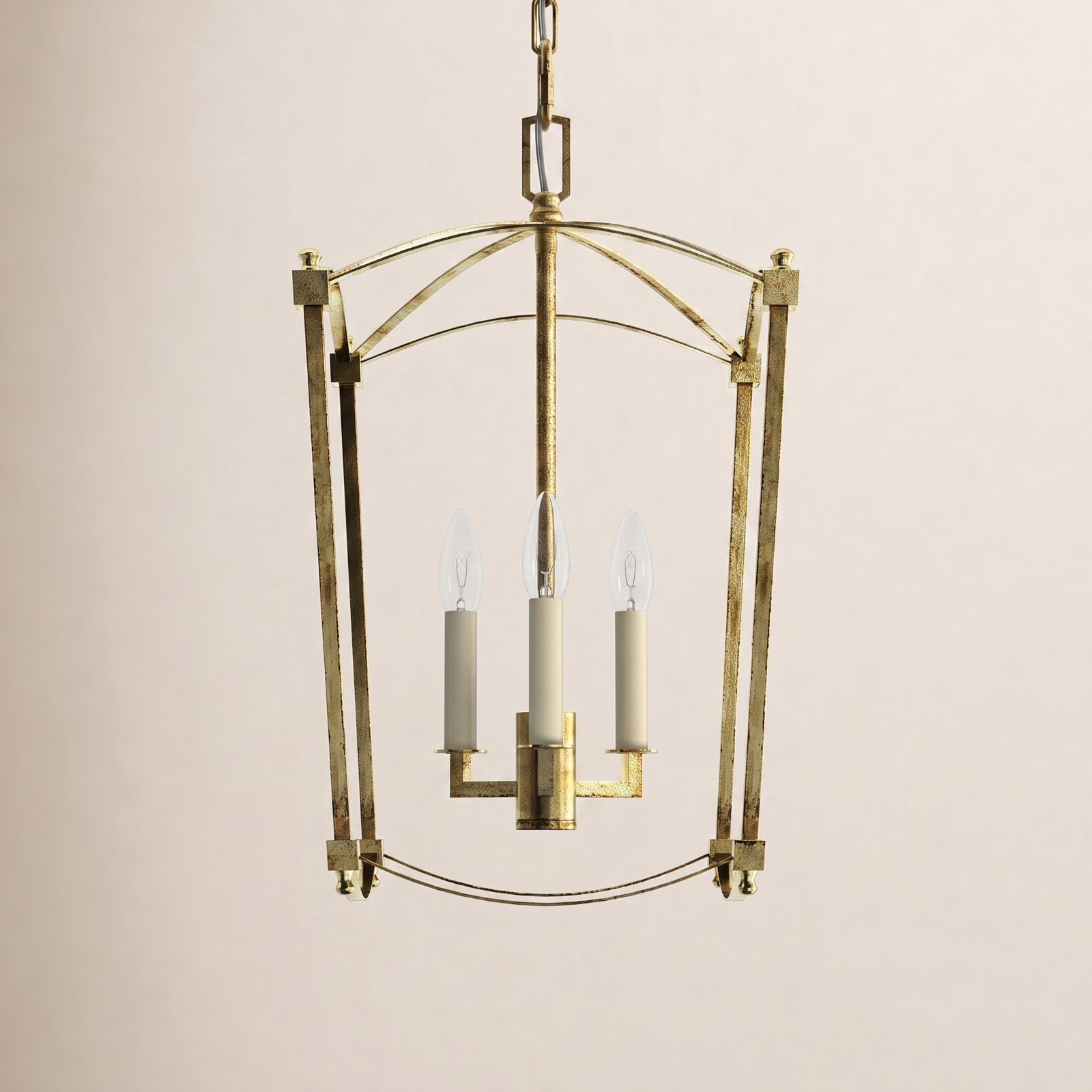 Olive 3-Light Chandelier, Antique Gold