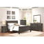 Lit-bateau de style Louis Philippe à finition gris teinté de style traditionnel 1pc-1141291450