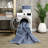  Washable Non-Slip Rug - Blue Striped Area Rug for Living Room, Bedroom, Dining Room, and Kitchen-114442243