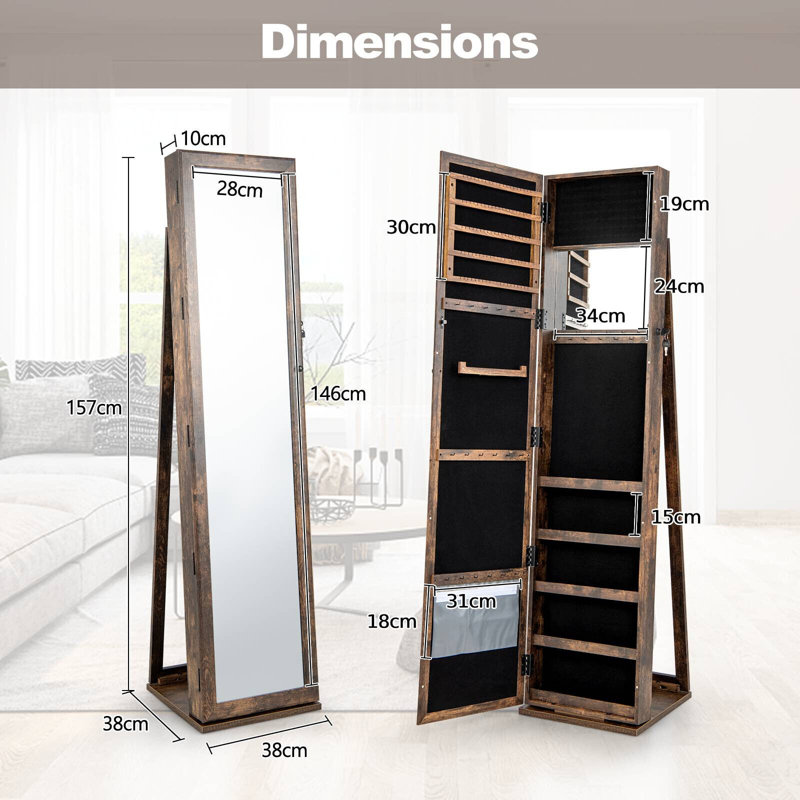 Rhoni Freestanding Jewelry Armoire