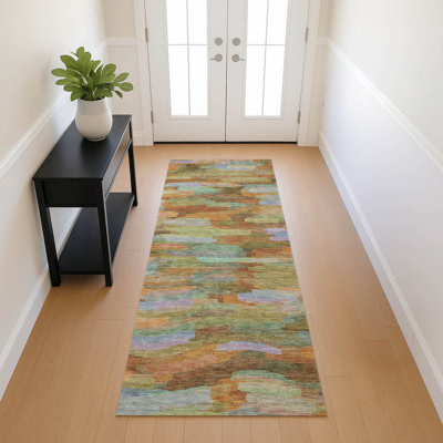 Machine Washable Indoor/Outdoor Jenning ACN2266 Stripes Rug