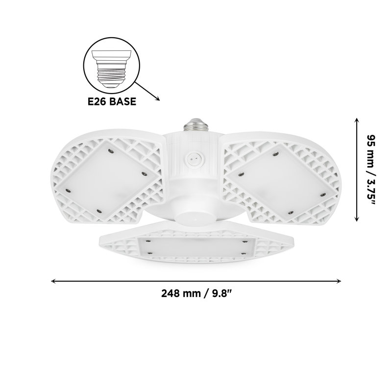 Luminus 400 Watt Eq. Integrated LED Triple Head Multipurpose Flood Light 4000K Cool White