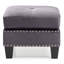 Repose-pieds carré capitonné standard de 23 po de largeur Nawrocki-340381654