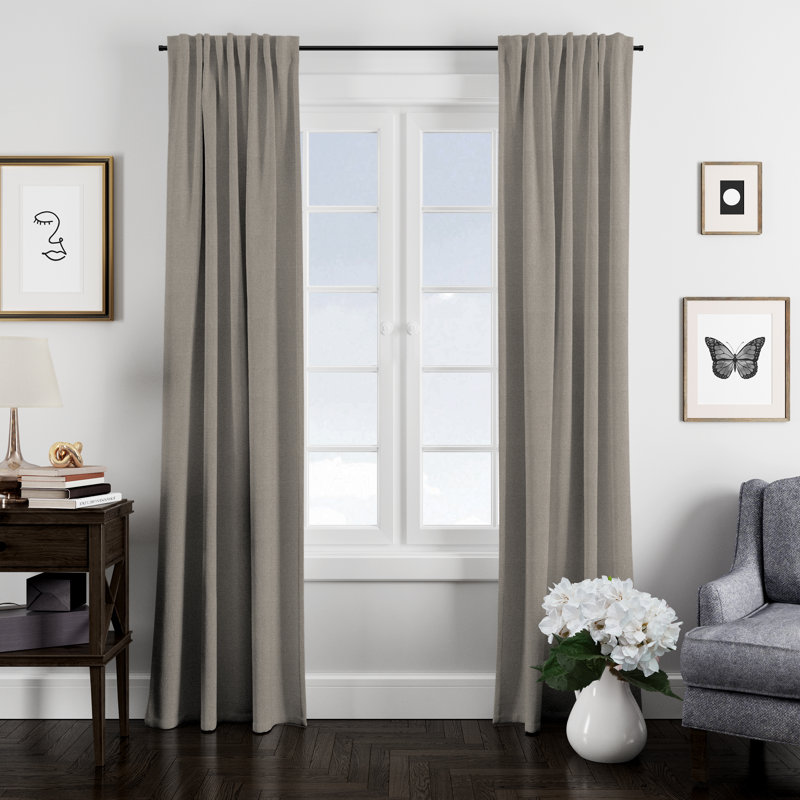 Luxe Linen Curtain, 50" W x 120" L, Natural